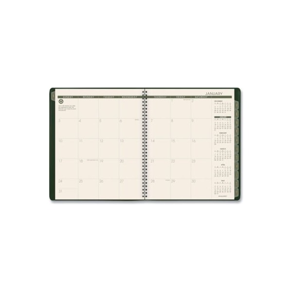 At-A-Glance AT-A-GLANCE Recycled Monthly Planner, 11 x 9, Green, 2022-2023 70260G60 - main
